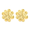 Ion Plating(IP) 304 Stainless Steel Flower Stud Earrings EJEW-D281-18G-1