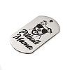 Anti-Tarnish 201 Stainless Steel Pendants STAS-R002-02P-09-2