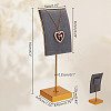 Velvet & Alloy Earrings Display Stands ODIS-WH0061-69B-2