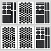 8Pcs 2 Styles PEVA Rubber Anti-Slip Hexagonal Phone Grip Tape Stickers for Phones AJEW-SP0002-64C-02-7
