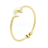 Real 18K Gold Plated 304 Stainless Steel Open Cuff Rings for Women RJEW-B061-02G-04-1