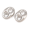 Brass Oval Links Connector Charms KK-H292-47P-01-2