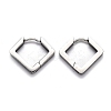 Tarnish Resistant 304 Stainless Steel Rhombus Huggie Hoop Earrings LS-STAS-H156-08P-2