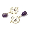 Raw Rough Natural Amethyst Coppwer Wire Wrapped Big Pendants G-G314-02G-05-2