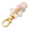 26Pcs 26 Styles Flat Round with Letter A~Z Alloy Enamel Pendant Decorations HJEW-JM02515-5