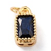 Real 18K Gold Plated Brass Inlaid Cubic Zirconia Charms LS-ZIRC-L100-075G-05-2