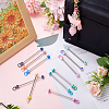 22Pcs 11 Colors Iron Bar Beadable Keychain for Jewelry Making DIY Crafts IFIN-SC0001-59-4