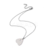 Non-Tarnish Hollow Heart 304 Stainless Steel Pendant Necklaces LS-NJEW-C033-01A-P-2