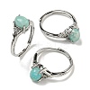 Oval Natural Gemstone Adjustable Rings RJEW-Q818-01P-2
