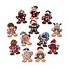 12Pcs Christmas UV Single Face Printed Wood Pendant Decorations WOOD-N020-23-2