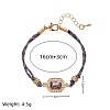 Brass Pave Cubic Zirconia Link Bracelets FS-WG0CA3D-05-1