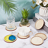Poplar Plywood Coaster AJEW-WH0596-043-5