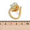 Snake Natural Aquamarine Open Cuff Rings RJEW-K286-10G-03-5