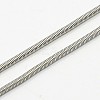 Non-Tarnish 304 Stainless Steel Snake Chain Necklaces NJEW-F027-16-2mm-B-1