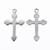 Tarnish Resistant 304 Stainless Steel Cross Pendants STAS-H397-38P-2