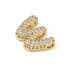 Brass Micro Pave Cubic Zirconia Pendants KK-A300-02G-W-2