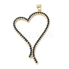 Brass Micro Pave Cubic Zirconia Pendants KK-K298-14G-2