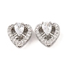 Brass Micro Pave Clear Cubic Zirconia Beads KK-S389-23P-1