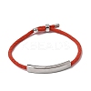 Round Nylon Milan Cord Slider Bracelet Making BJEW-L722-01P-11-1