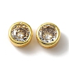 Rack Plating Brass Micro Pave Cubic Zirconia Slide Charms KK-C020-13G-2
