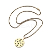 201 Stainless Steel Pickleball Pendant Box Chain Necklaces for Women Men NJEW-H050-01A-G-4