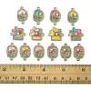 30Pcs 3 Styles Alloy Crystal Rhinestone and ABS Imitation Pearl Connector Charms ENAM-FS0003-71G-5