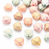 Spray Painted Opaque Acrylic Beads ACRP-S679-34-1