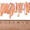 Spray Painted Electroplate Natural Quartz Crystal Points Beads Strands G-Q610-02H-4