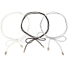 3Pcs 3 Colors Imitation Leather Braided Wrap Chain Belts AJEW-GF0011-99-6