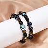 Natural & Synthetic Mixed Gemstone Beaded Stretch Bracelets for Women Men BJEW-Q031-01A-5