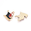 Golden Plated Alloy Enamel Pendants LS-X-ENAM-T009-88-RS-2