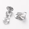Brass Clip-on Earring Settings KK-H168-N-NF-2