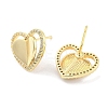 Brass Micro Pave Clear Cubic Zirconia Studs Earring for Women EJEW-S217-A01-2