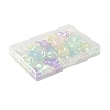 40Pcs UV Plating Rainbow Iridescent Acrylic Beads OACR-FS0002-25-6