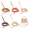 5Pcs 5 Colors PU Leather & Aluminum Chain Bag Straps FIND-WR0009-49-1
