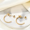 PVD Vacuum Plating 304 Stainless Steel knot Stud Earrings for Women EJEW-R002-02G-1