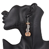 Tibetan Style Alloy Enamel Dangle Earrings EJEW-TA00714-3