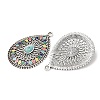 Tibetan Style Alloy with Acrylic Pendants PALLOY-F319-05B-AS-2