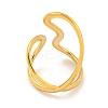 Ion Plating(IP) 304 Stainless Steel Open Cuff Ring for Women RJEW-A043-24G-3