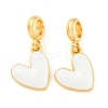 Rack Plating Alloy Enamel Heart European Dangle Charms FIND-B034-20G-06-1