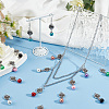 Glass Pearl & ABS Plastic Imitation Pearl Round Pendants and Tibetan Style Findings FIND-PH0008-86-4