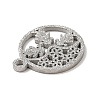 Non-Tarnish 304 Stainless Steel Textured Pendants STAS-J040-07B-P-3