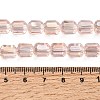 Electroplate Transparent Column Glass Beads Strands EGLA-A043-02-AB06-4