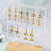 DIY Bees Alloy Enamel and Glass Beads Dangle Earrings Making Kits DIY-SC0030-82-7