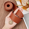 2M Flat Single Face Lychee Pattern Imitation Leather Band LC-WH0010-02B-04-3