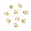 Brass Bead Cap Pendant Bails KK-Z137-02G-01-1