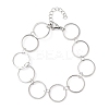 304 Stainless Steel Ring Link Chain Bracelets BJEW-P373-02C-P-4