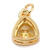 Real 18K Gold Plated Brass Inlaid Cubic Zirconia Charms ZIRC-L100-076G-01-3
