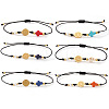 6Pcs Handmade Brass Link Bracelets OE1042-1-1