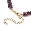 Natural Garnet Chip Beaded Bracelets for Women BJEW-JB11742-05-4
